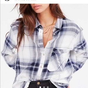 Urban Outfitters BDG Blue and White flannel